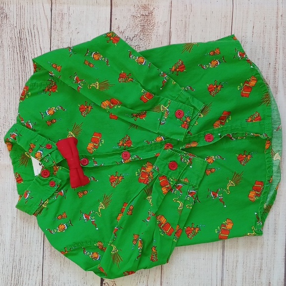 DR. Seuss Grinch button up. Baby boy 18M. How The Grinc Stole Christmas. Green. - Picture 1 of 5